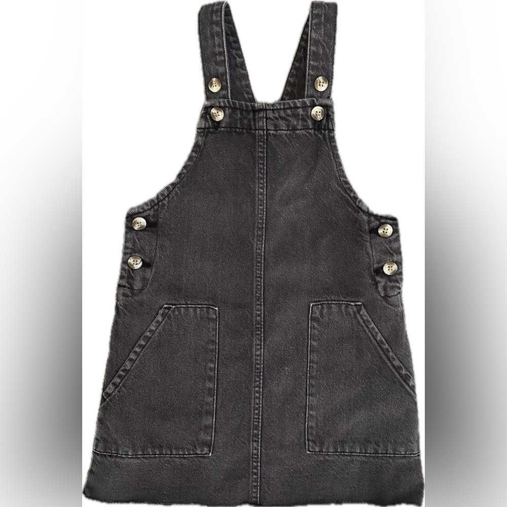 Cotton On Kids Black Jean Overall Dress